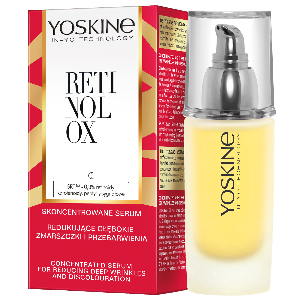 Yoskine Yoskine Retinolox, skoncentrowane serum redukujące głębokie zmarszczki i przebarwienia, na noc, 30 ml — Inhaltsstoffe und Bewertung