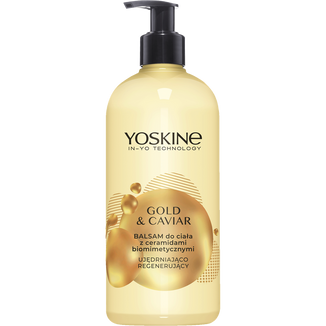 Yoskine Body Gold & Caviar, balsam do ciała z ceramidami biomimetycznymi, 400 ml - zdjęcie produktu