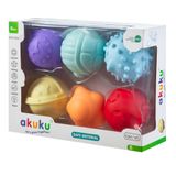 Akuku, zestaw piłeczek sensorycznych, soft, 6 sztuk - miniaturka zdjęcia produktu