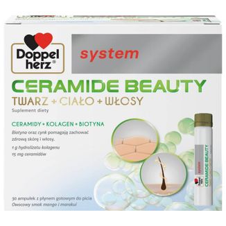 Doppelherz System Ceramide Beauty, owocowy smak mango i marakui, 25 ml x 30 ampułek Doppelherz System Ceramide Beauty, owocowy smak mango i marakui, 25 ml x 30 ampułek - zdjęcie produktu