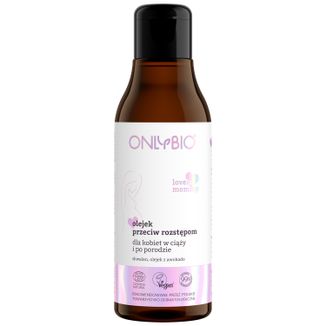 OnlyBio Lovely Mommy, olejek przeciw rozstępom dla kobiet w ciąży i po porodzie, 150 ml USZKODZONE OPAKOWANIE - zdjęcie produktu