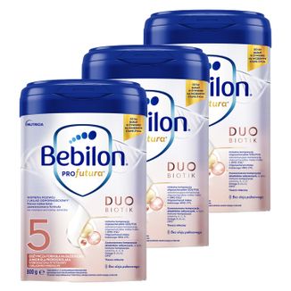 Zestaw Bebilon Profutura DuoBiotik 5, odżywcza formuła na bazie mleka, dla przedszkolaka, 3 x 800 g - zdjęcie produktu