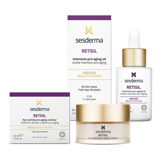 Zestaw Sesderma, Retisil Intensive Pro-aging, olejek przeciwstarzeniowy, 30 ml + krem konturujący oczy i usta, 30 ml - zdjęcie produktu