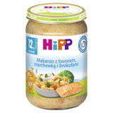 HiPP Junior Danie, makaron z łososiem, marchewką i brokułami, po 12 miesiącu, 250 g - miniaturka zdjęcia produktu