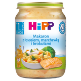 HiPP, makaron z łososiem, marchewką i brokułami, po 1 roku, 250 g - miniaturka zdjęcia produktu