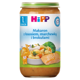 HiPP, makaron z łososiem, marchewką i brokułami, po 1 roku, 250 g - miniaturka zdjęcia produktu
