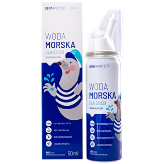 SEMA Protect, woda morska dla dzieci, spray do nosa, 50 ml - zdjęcie produktu