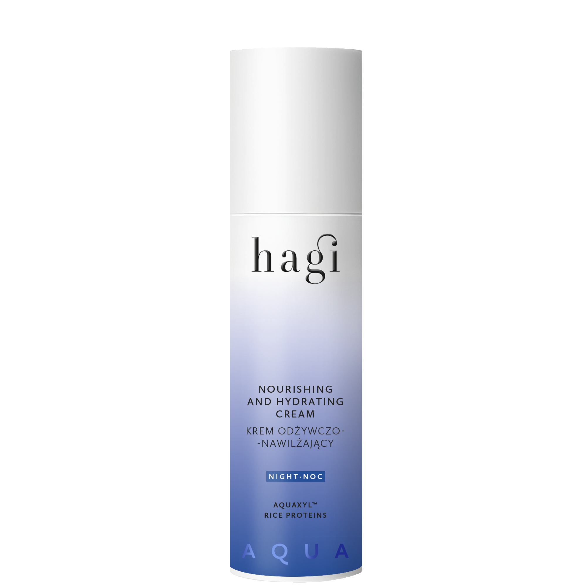 Nieznana Hagi Aqua Zone, krem odżywczo-nawilżający na noc, cera wymagająca regeneracji, 50 ml