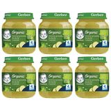 Zestaw Gerber Organic Obiadek, zielony groszek, brokuły, cukinia, po 4 miesiącu, 6 x 125 g USZKODZONE OPAKOWANIE - miniaturka zdjęcia produktu