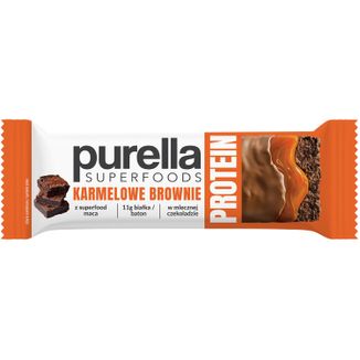 Purella Superfoods Protein, baton proteinowy, karmelowe brownie, 45 g - zdjęcie produktu