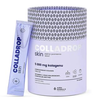 Aura Herbals Colladrop Skin Kolagen 5000 mg, 30 saszetek USZKODZONE OPAKOWANIE - zdjęcie produktu