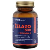 Pureo Health Żelazo Duo + Witamina C, 60 kapsułek - miniaturka zdjęcia produktu
