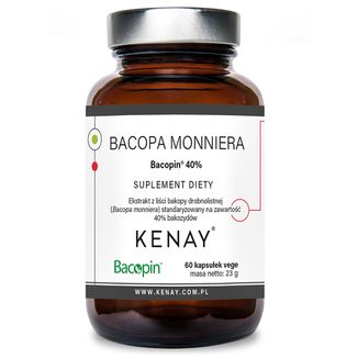 Kenay Bacopa Monniera Bacopin, bakopa drobnolistna, 60 kapsułek - zdjęcie produktu
