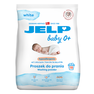 Jelp 0+, hipoalergiczny proszek do prania, biel, 1,35 kg - zdjęcie produktu