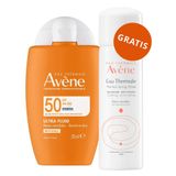 Avene Ultra Fluid Invisible, niewidoczny krem przeciwsłoneczny do twarzy, skóra wrażliwa, SPF 50+, 50 ml + woda termalna, 50 ml gratis - miniaturka zdjęcia produktu