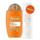 Avene Ultra Fluid Perfector, krem przeciwsłoneczny do twarzy, skóra wrażliwa, SPF 50+, 50 ml + woda termalna, 50 ml gratis - miniaturka zdjęcia produktu