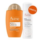 Avene Ultra Fluid Perfector, krem przeciwsłoneczny do twarzy, skóra wrażliwa, SPF 50+, 50 ml + woda termalna, 50 ml gratis - miniaturka zdjęcia produktu