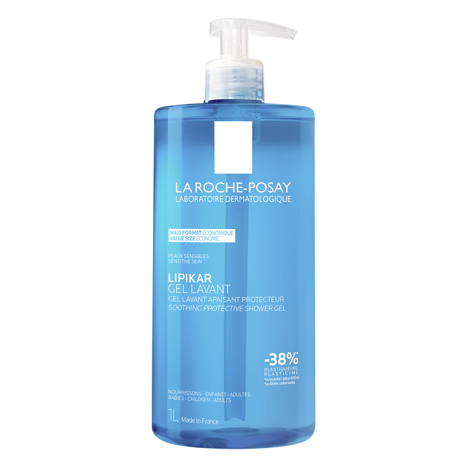 La Roche Posay La Roche-Posay Lipikar, sanft Gel reinigend für Gesicht und Körper, empfindliche Haut, 1 l — Inhaltsstoffe und Bewertung