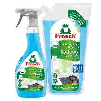 Zestaw Frosch, środek czyszczący do kuchni, sodowy, spray, 500 ml + zapas, 1000 ml - zdjęcie produktu