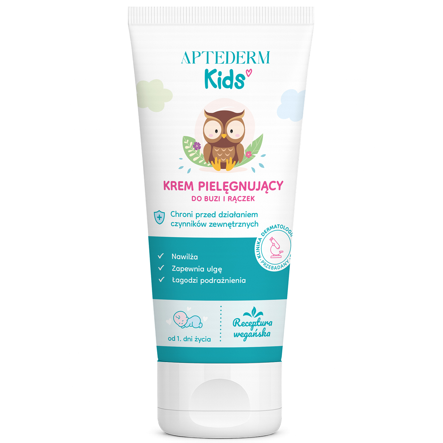 Aptederm Aptederm Kids, krem pielęgnacyjny do buzi i rączek, od 1. dnia życia, 50 ml — Składniki i ocena