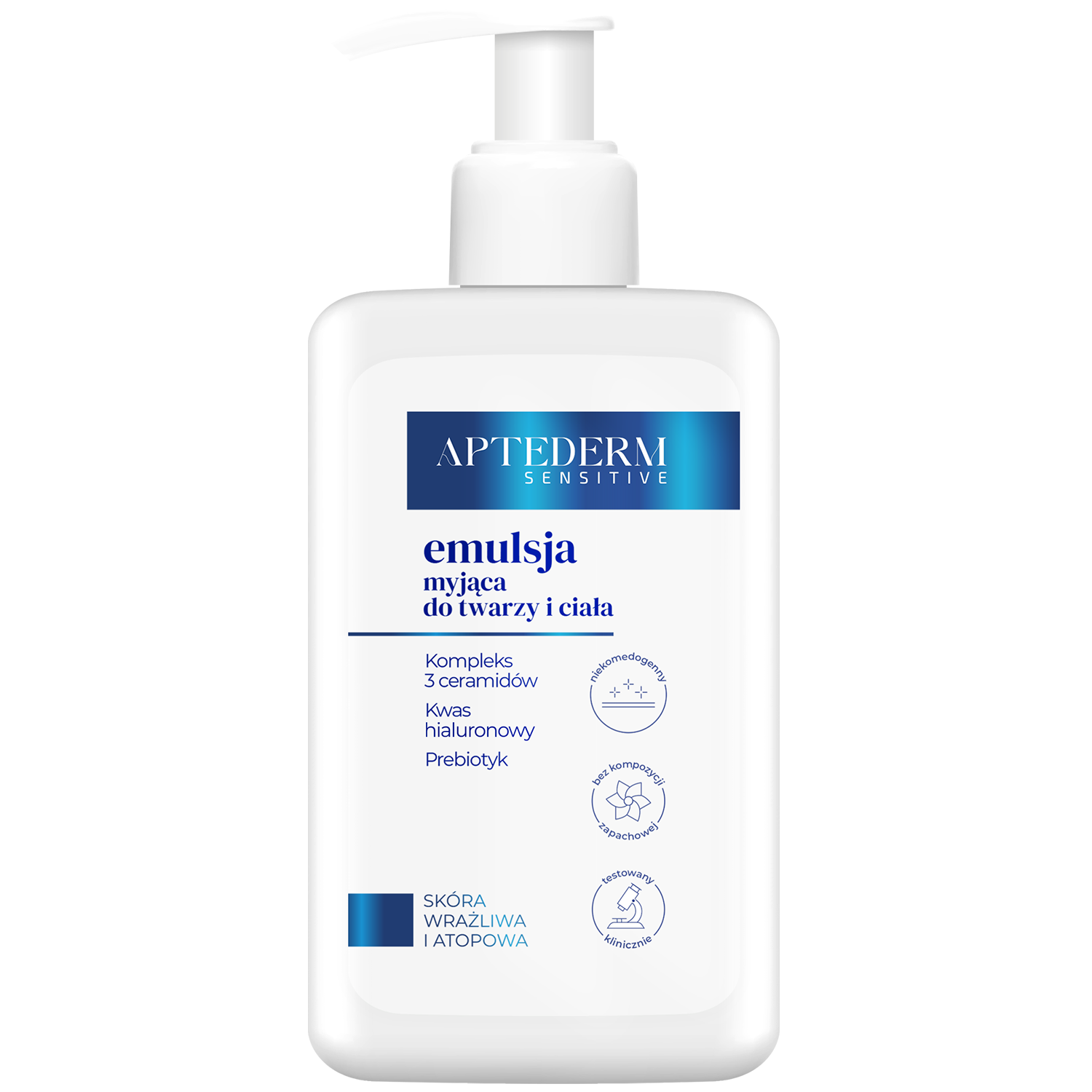 Aptederm Aptederm Sensitive, Emulsion reinigend für Gesicht und Körper, empfindliche Haut und atopisch, 400 ml — Inhaltsstoffe und Bewertung