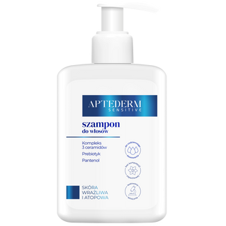 Aptederm Sensitive, szampon do włosów, skóra wrażliwa i atopowa, 250 ml - zdjęcie produktu