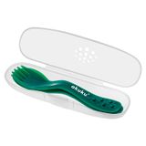 Akuku, zestaw sztućców dla dzieci, w etui, zielony, A0074, od 9 miesiąca, 1 sztuka - miniaturka zdjęcia produktu