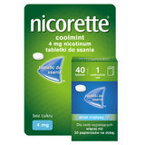 Nicorette Coolmint 4 mg, 40 tabletek do ssania - miniaturka zdjęcia produktu