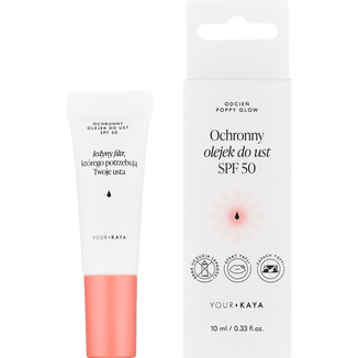 Your KAYA, ochronny olejek do ust, SPF 50, poppy glow, 10 ml - zdjęcie produktu