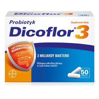 Dicoflor 3 ,50 kapsułek USZKODZONE OPAKOWANIE - zdjęcie produktu