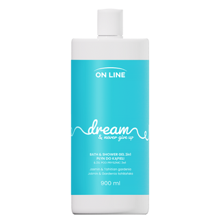 On Line Dream, płyn do kąpieli i żel pod prysznic 2w1, jaśmin i gardenia, 900 ml - zdjęcie produktu