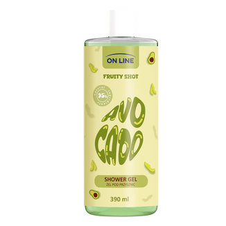 On Line Fruity Shot Avocado, żel pod prysznic, 390 ml - zdjęcie produktu