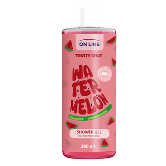 On Line Fruity Shot Watermelon, żel pod prysznic, 390 ml - zdjęcie produktu