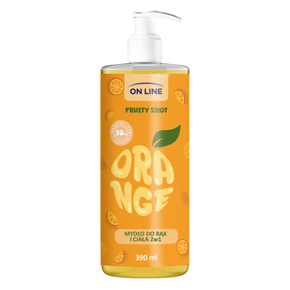 On Line Fruity Shot Orange, mydło w płynie, 390 ml - zdjęcie produktu