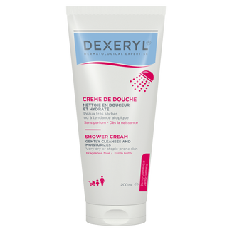 Dexeryl Shower, krem myjący pod prysznic dla niemowląt, dzieci i dorosłych, skóra bardzo sucha i skłonna do atopii, 200 ml - zdjęcie produktu