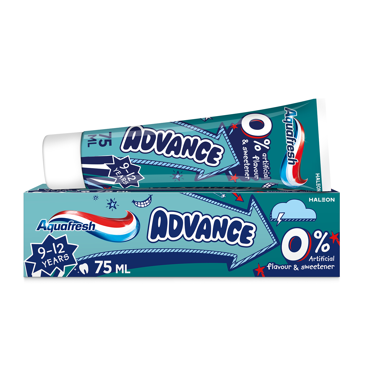 Aquafresh Aquafresh Advance, Zahnpasta für Kinder, 9-12 lat, 75 ml — Inhaltsstoffe und Bewertung