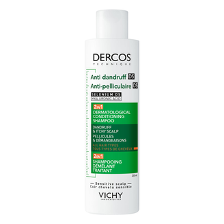 Vichy Dercos Anti Dandruff DS, szampon przeciwłupieżowy z odżywką 2w1, 200 ml - zdjęcie produktu