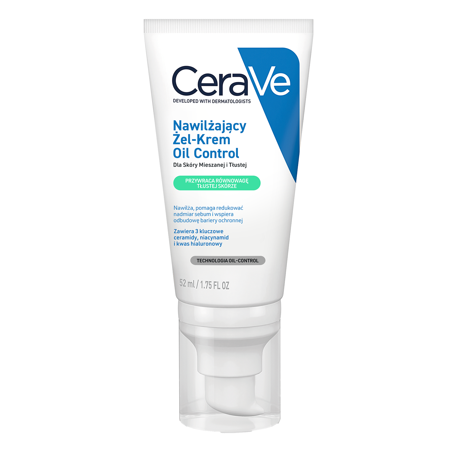 CeraVe Oil Control, feuchtigkeitsspendend Gel-Creme, Haut Mischhaut und fettig, 52 ml