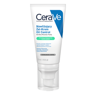 CeraVe Oil Control, nawilżający żel-krem, skóra mieszana i tłusta, 52 ml - zdjęcie produktu