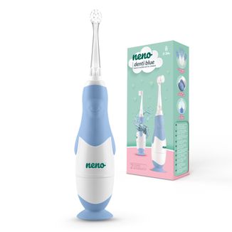 Neno Denti, szczoteczka elektroniczna do zębów dla dzieci, niebieska, 3-36 miesięcy, 1 sztuka USZKODZONE OPAKOWANIE - zdjęcie produktu