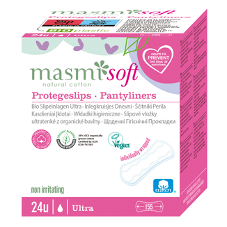 Masmi Soft, ultracienkie wkładki higieniczne o anatomicznym kształcie, 24 sztuki - zdjęcie produktu