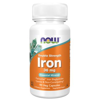 Now Foods Iron, żelazo 36 mg, 90 kapsułek - zdjęcie produktu