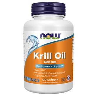 Now Foods Krill Oil, olej z kryla 500 mg, 120 kapsułek - zdjęcie produktu