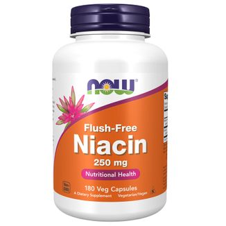 Now Foods Flush-Free Niacin, niacyna 250 mg, 180 kapsułek - zdjęcie produktu