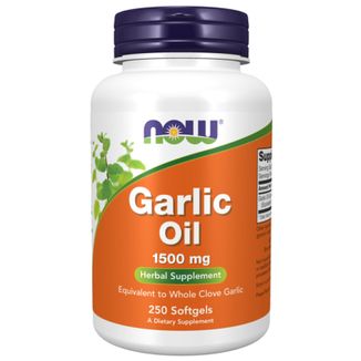 Now Foods Garlic Oil, olej z czosnku 1500 mg, 250 kapsułek - zdjęcie produktu