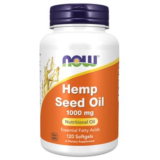 Now Foods Hemp Seed Oil, olej z nasion konopi 1000 mg, 120 kapsułek - zdjęcie produktu