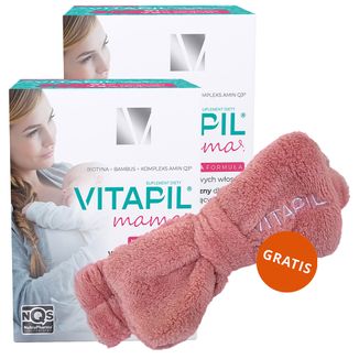 Zestaw Vitapil Mama 2 x 60 kapsułek + opaska kosmetyczna gratis - zdjęcie produktu