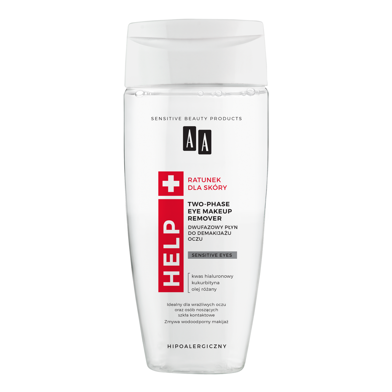 AA Help, zweiphasig Lotion zum Abschminken der Augen, 150 ml