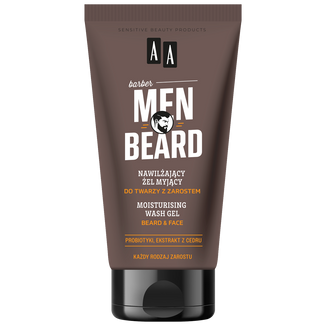 AA Men Beard, nawilżający żel myjący do twarzy z zarostem, 150 ml - zdjęcie produktu