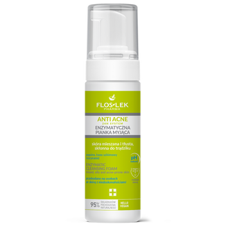 Floslek Pharma Anti Acne 24h, enzymatyczna pianka myjąca, 150 ml KRÓTKA DATA - zdjęcie produktu